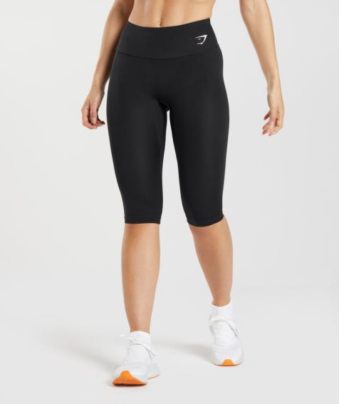 Women's Gymshark Training Cropped Leggings Black | CA 853NA0